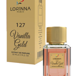 Lorinna Vanilla Gold No.127 Extrait de Parfum 50ml bottle and packaging