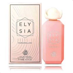 Elysia Marshmallow perfume by Fragrance World pink bottle and box