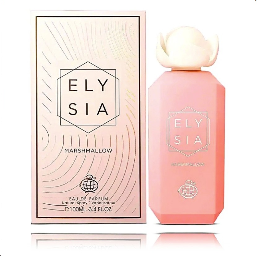 Elysia-Marshmallow-by-Fragrance-World-EDP-100ml Elysia Marshmallow perfume by Fragrance World pink bottle and box