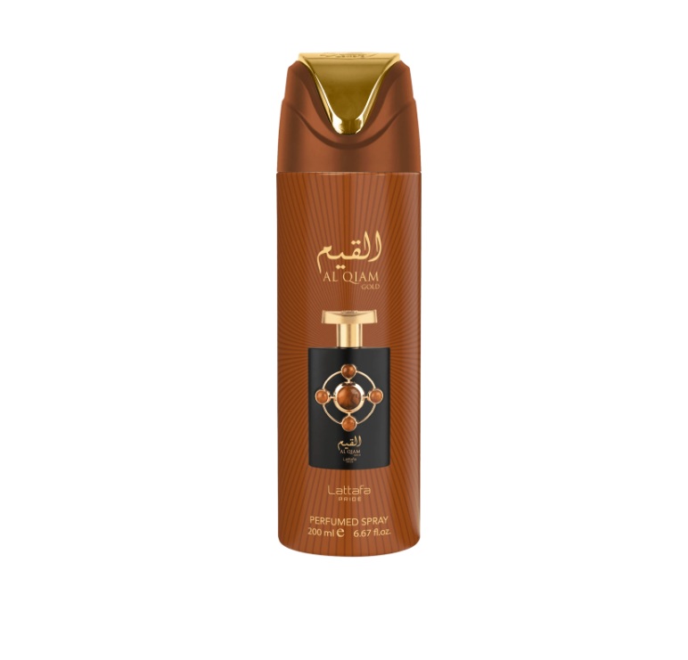 Al-Qiam-Gold-Deodorant-by-Lattafa-Pride-200ml Al Qiam Gold deodorant spray by Lattafa Pride 200ml gold bottle