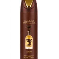 Eternal Oud deodorant spray by Lattafa 200ml brown bottle