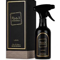 Lattafa Khamrah Room Spray 450ml bottle and packaging