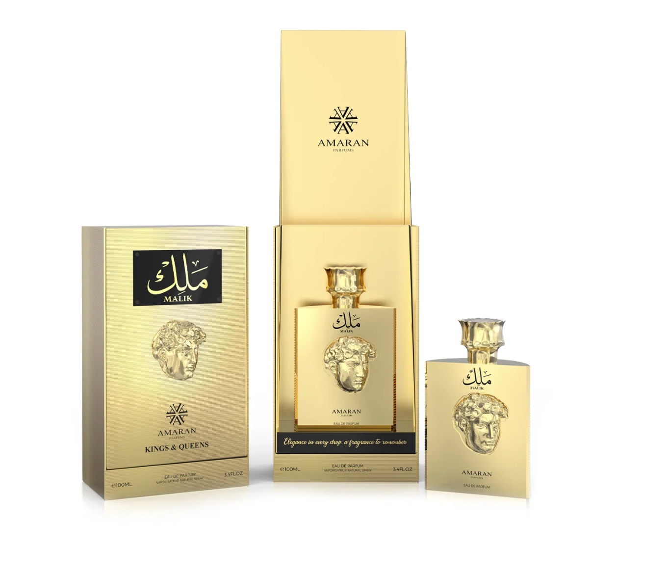 Kings-&-Queens-Malik-by-Amaran-EDP-100ml Kings & Queens Malik perfume bottle and packaging