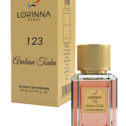 Lorinna 123 Arabian Tonka Extrait de Parfum bottle and packaging