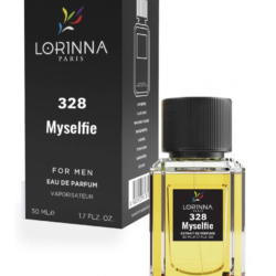 Bottle and box of Lorinna Paris⁠￼ Myselfie No.328 Extrait de Parfum for Men 50ml, inspired by Yves Saint Laurent MYSLF⁠